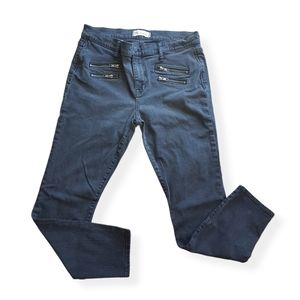 Madewell Skinny Moto black Jeans cropped 31 women